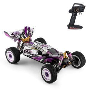 goolrc wltoys 124019 rc car, 1/12 scale 2.4ghz remote control car, 4wd 60km/h high speed racing car, off-road buggy drift car rtr with aluminum alloy chassis, zinc alloy gear and 1 battery