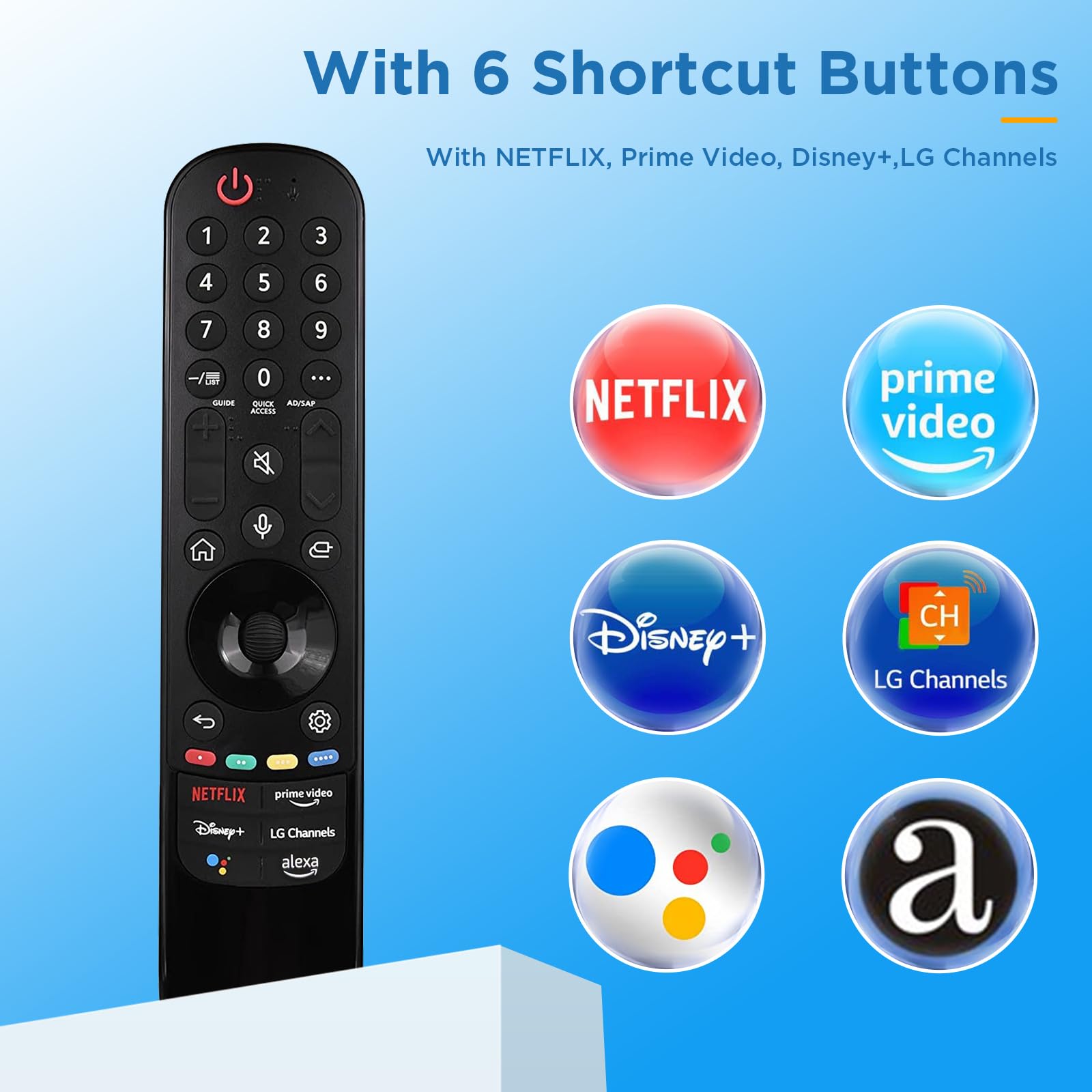 Magic Remote AN-MR22GA Replacement LG Smart TV Remote with Alexa Voice and Pointer Function Universal LG Remote Control for LG UHD OLED QNED NanoCell 4K 8K 2017 2018 2019 2020 2021 2022 2023 Models