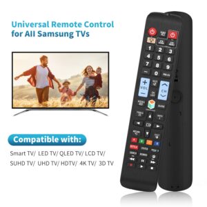 Universal Remote Control for All Samsung TV Remote LCD LED QLED SUHD UHD HDTV Curved Plasma 4K 3D Smart TVs, with Buttons for Netflix, Prime Video, Smart Hub-Backlit