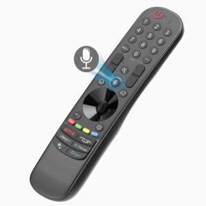 replacement lg magic remote. w/voice control and pointer. compatible with lg tv models made from 2022 to 2016. replaced lg remote mr22gn ga/21/19/18 mr650 akb75855501. w/1 year warranty.