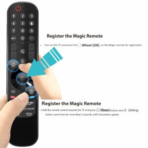 Replacement LG Magic Remote. w/Voice Control and Pointer. Compatible with LG TV Models Made from 2022 to 2016. Replaced LG Remote MR22GN GA/21/19/18 MR650 AKB75855501. w/1 Year Warranty.