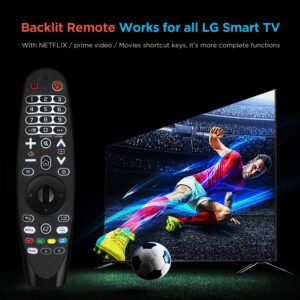 Universal Backlit Remote Control for All LG Smart TV Magic and Infrared Remote Compatible with All Models of LG TVs