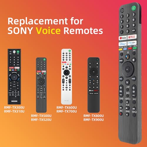 Replacement Sony TV Remote | for Sony Smart TVs with Voice Control | Sony BRAVIA XR/XBR/KD Series 4K LED OLED Google/Android TVs | Energy-Saving | 12-Month Full Warranty.