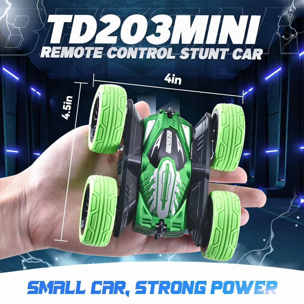 BEZGAR Remote Control Car for Boys 4-7, 2.4GHz Double Side 360° Flips Rotating Stunt Cars Toy for Kids, Birthday Gift for Boys