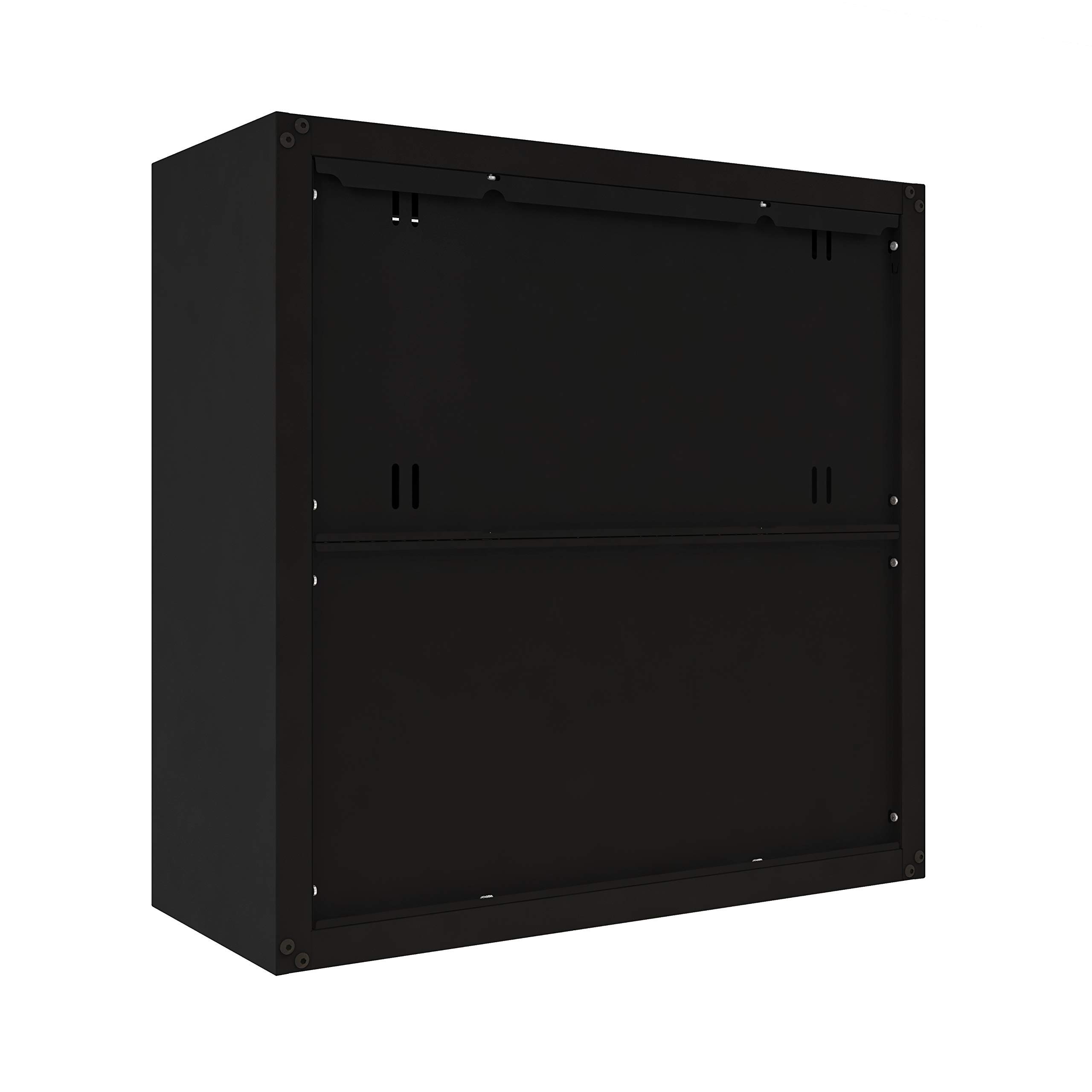 itbe Ready-to-Assemble Floating Garage Storage Cabinet - Wall Mount Garage Cabinet w/Lockable 2 Doors, 44 lbs Shelf Capacity, Removable Shelf, Heavy-Duty Steel Metal Cabinet (Black)