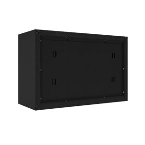 itbe Ready-to-Assemble Floating Garage Storage Cabinet - Wall Mount Garage Cabinet w/Lockable 2 Doors, 44 lbs Shelf Capacity, Removable Shelf, Small Steel Metal Cabinet(Black)