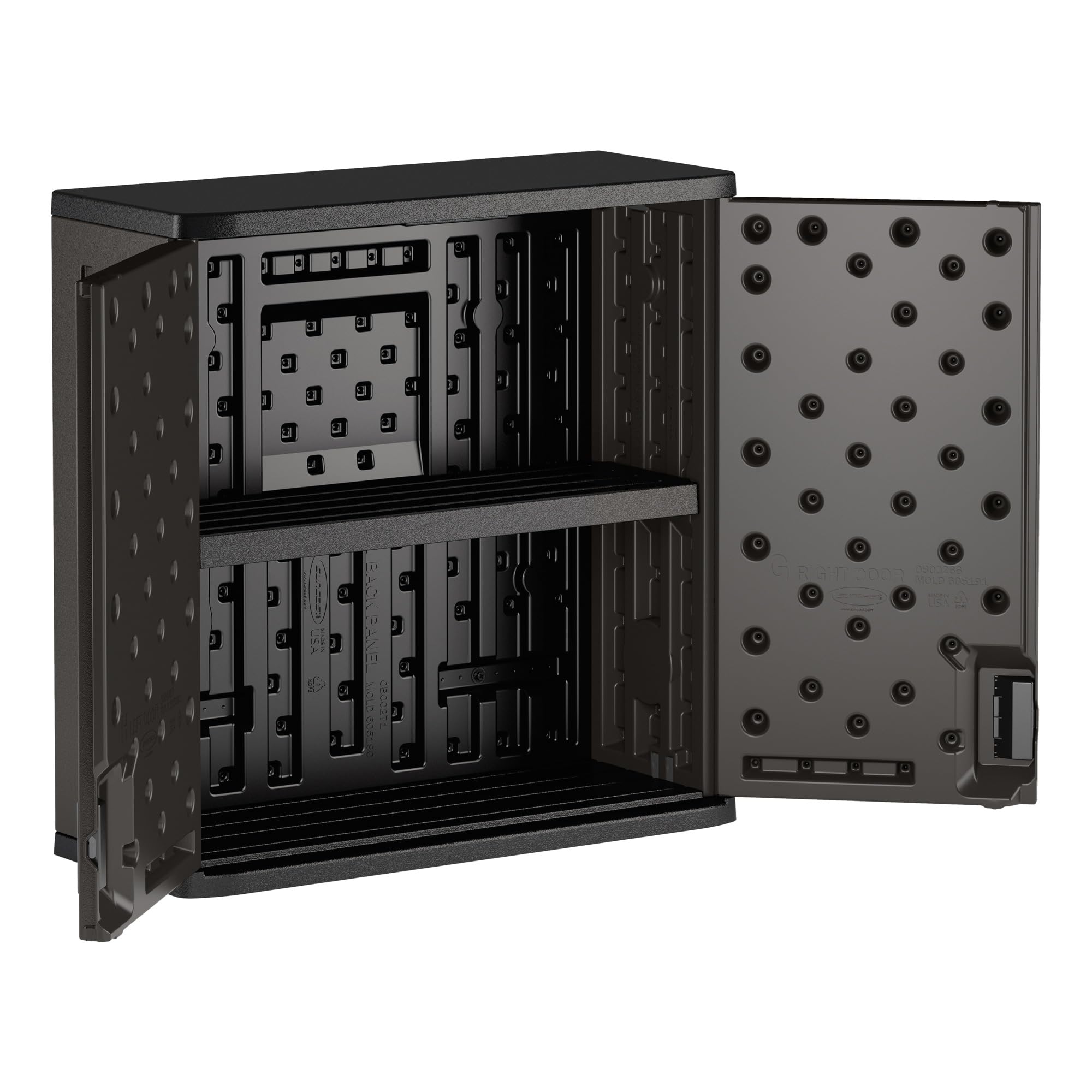 Suncast Commercial Wall Cabinet Blow Molded, Dark Gray