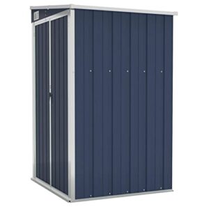 wall-mounted metal storage shed for outdoor, outdoor storage shed with lockable doors, utility tool shed storage cabinet for garden, backyard, patio, outside use, anthracite 46.5"x39.4"x70.1" steel
