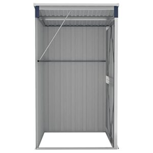 Wall-Mounted Metal Storage Shed for Outdoor, Outdoor Storage Shed with Lockable Doors, Utility Tool Shed Storage Cabinet for Garden, Backyard, Patio, Outside use, Anthracite 46.5"x39.4"x70.1" Steel
