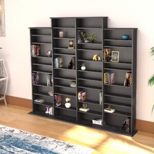 Prepac Quad Width Wall 32 tier Storage Cabinet, Black