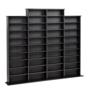 Prepac Quad Width Wall 32 tier Storage Cabinet, Black