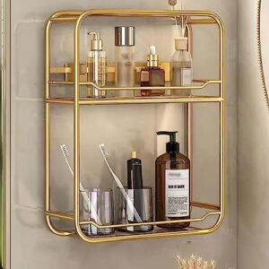 fzyuan bathroom wall cabinet metal medicine cabinet bathroom cabinet wall mounted over the toilet storage cabinet hanging cabinet for bathroom livingroom kitchen cupboard,2 level