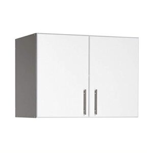 pemberly row 32" wall mount cabinet, wall storage cabinet with 2 doors and one shlef in white