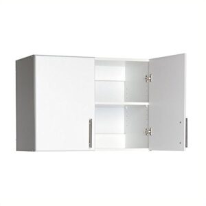 Pemberly Row 32" Wall Mount Cabinet, Wall Storage Cabinet with 2 Doors and One Shlef in White