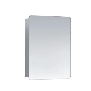 LXP 304 Stainless Steel Bathroom Mirror Cabinet, Separate Wall-Mounted Storage Cabinet, L Rounded Corner Cabinet Bathroom Mirror Wall-Mounted Cabinet