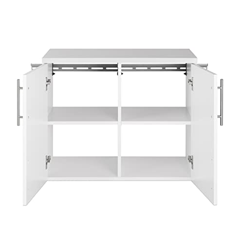 Prepac HangUps Work Storage Cabinet Set Q-4pc, 60 in. W x 72 in. H x 16 in. D, White, 30 Cubic Feet