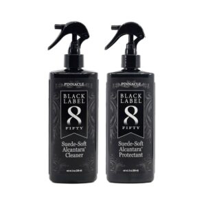 pinnacle black label suede-soft alcantara® cleaner and protectant combo | clean and protect your alcantara for months! easy to use, works on alcantara and micro-suede, 8 oz bottles