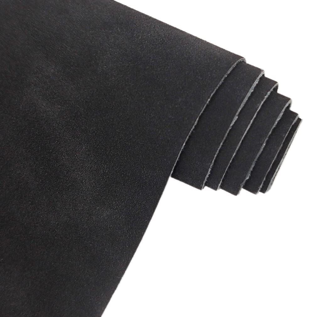 Black Soft Faux Suede Fabric 30x135cm Synthetic Faux Leather Frosted Leatherette for Handbags Wallets Sewing Crafts