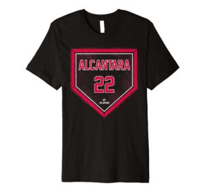 sandy alcantara home plate gameday sandy alcantara miami premium t-shirt