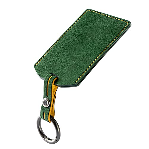 Alfanxi Key Card Holder Case Alcantara Material Key Protector Cover Car Accessories Including Key Chain Compatible with Tesla Model 3 Model Y (Green-A06)