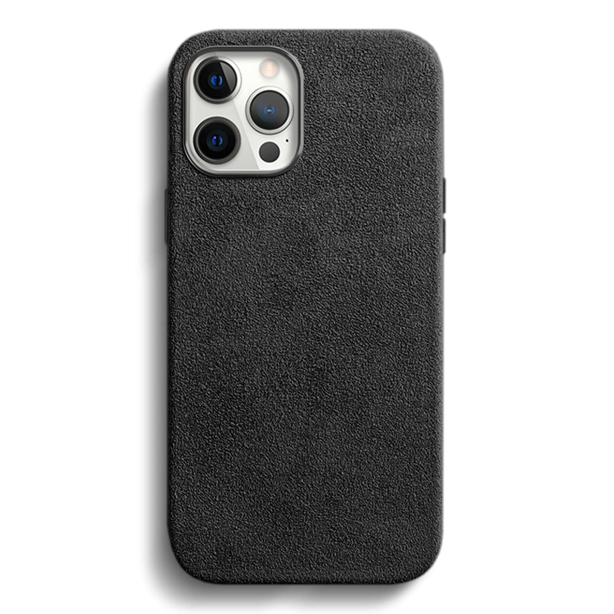 Komodoty Saguaro Case. Luxury Alcantara iPhone 12 Series Cases. Premium Italian Imported Material. Fully Wrapped Four Side Protection. (Black, iPhone 12 Pro Max)