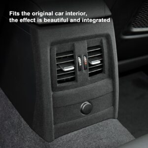 FDAIUN Ac Vent Center Console Rear Outlet Cover with Smoke Lighter Vent Frame,Alcantara Style Interior Accessories for BMW F30 2013 2014 2015 2016 2017 2018 2019 Black