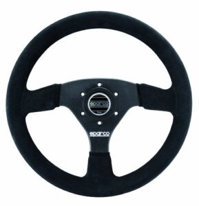 sparco 015r323psnr suede steering wheel , black