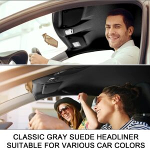 Coswe Suede Headliner Fabric with Foam Backing Material - Automotive/Home Micro-Suede for Car Replacement/Repair/DIY Black 108''x 60'' (275cm x 150cm)