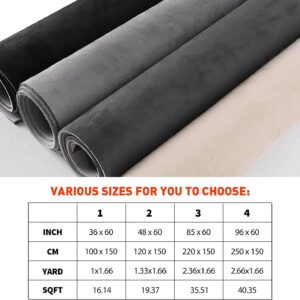 Coswe Suede Headliner Fabric with Foam Backing Material - Automotive/Home Micro-Suede for Car Replacement/Repair/DIY Black 108''x 60'' (275cm x 150cm)