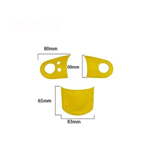 Toworldit Alcantara Steering Wheel Button Trim Cover Compatible with BMW Mini Cooper R50 R52 R53 R55 R56 R57 R58 R59 R60 R61 (Yellow)