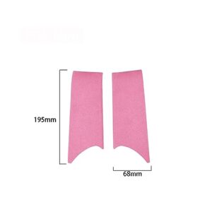 Toworldit 2pcs Alcantara + ABS Material Inner Door Handle Cover Trim Sticker Compatible with BMW Mini Cooper F56 2014-2020 (Pink)