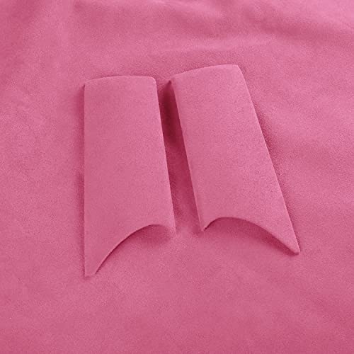 Toworldit 2pcs Alcantara + ABS Material Inner Door Handle Cover Trim Sticker Compatible with BMW Mini Cooper F56 2014-2020 (Pink)