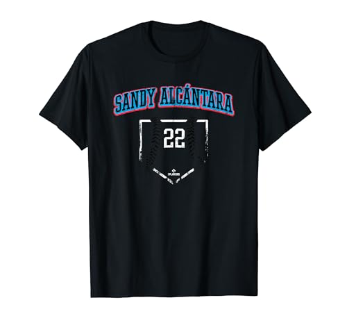 Home Plate Gameday Sandy Alcantara Miami MLBPA T-Shirt