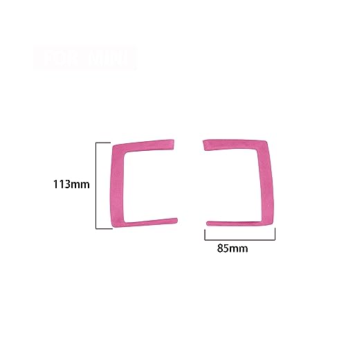 Toworldit Alcantara + ABS Material Dashboard Air Conditioning Outlet Vent Trim Cover Compatible with BMW Mini Cooper F55 F56 F57 2014-2020 (Pink)