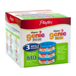 Playtex Diaper Genie Refill (810 Count Total - 3 Pack of 270 Each)