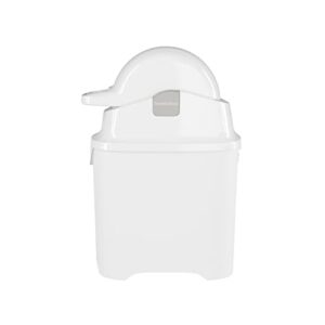 Foundations Mini Diaper Pail with Airtight Lid, Diaper Disposal for Childcare Centers and Homes, Use Any Bag, Durable & Odorless (White)