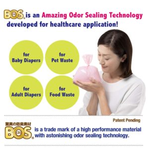 BOS Amazing Odor Sealing Baby Diaper Disposal Bags - Durable and Unscented [Size: XS, Color: Pink] (200 count, Pack of 1) (200 Bags)