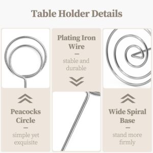 RONTEDA Table Number Holders 20Packs - 3.35 Inch Table Number Stands Place Card Holder for Wedding Party Graduation Reception Restaurant Home Photo Picture Office Memo (Silver, 3.35")