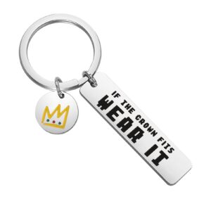 keychin dream ranboo keychain smp gifts if the crown fits wear it jewelry ranboo quote gifts for smp gamer (if the crown k-s)