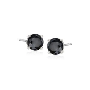 ross-simons 1.00 ct. t.w. black diamond stud earrings in 14kt white gold