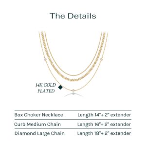 PAVOI 21C-N03 Layering Necklace (Diamond Station, White Plated)