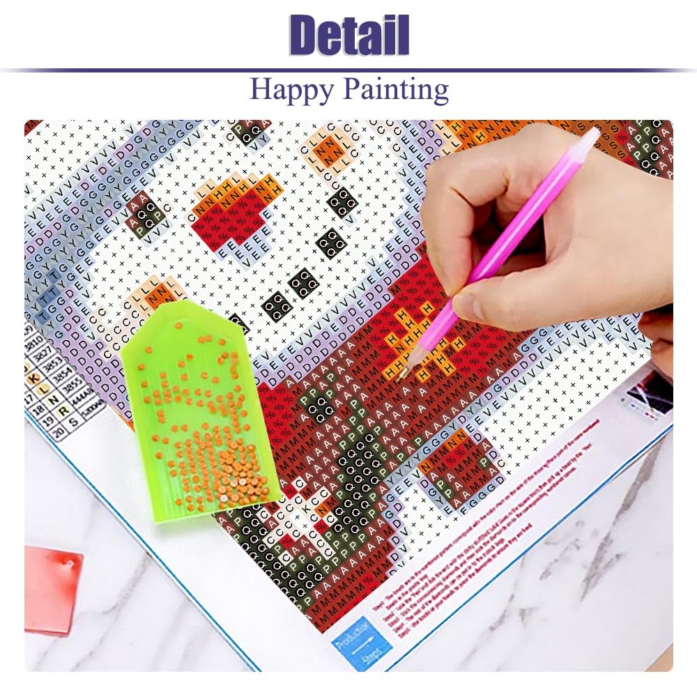 LWZAYS Christmas Diamond Painting Kits, Snowman Diamond Art Kits for Adults, 5d Diamond Painting Kits for Adults,Gem Art with Diamond Painting for Home Wall Decor 12 x 16inch