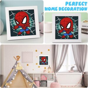 Cartoon Diamond Art Painting Kits for Kids with Frame,Cartoon Diamond Art for Kids Ages 4-8-12,Easy Kids Gem Art Kit with Beautiful Package for Gift Home Wall Decor(7x7inch)