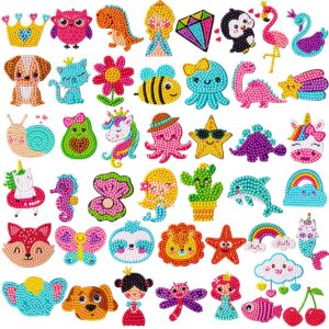 eaphant 6500+ diamonds art kits for kids 44 designs diamond stickers arts and crafts painting for kids ages 4-8 8-12