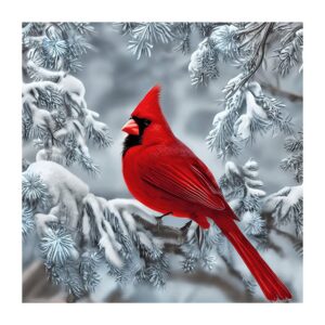 Stalente Diamond Painting Kits for Adults, Cardinal 5D DIY Diamond Art Kits for Beginners Round Full Drill Diamond Painting for Home Wall Decoration Gift 12×12inch, Birds