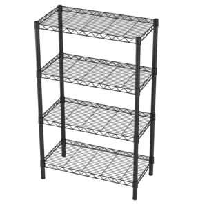 SINGAYE 4 Shelves Wire Storage Shelf 1400LBS Heavy Duty Storage Shelving Unit,Metal Organizer Wire Rack 36" W x 18" Dx 59" H Black