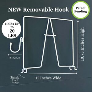 Evelots Wire Shelf Dividers 8 Pack with New Patent Pending Removable Hooks,Extra Closet Storage & Organization for Home or Office -Tall Shelf Separator-Easy Clip-No Tool- Coated Steel