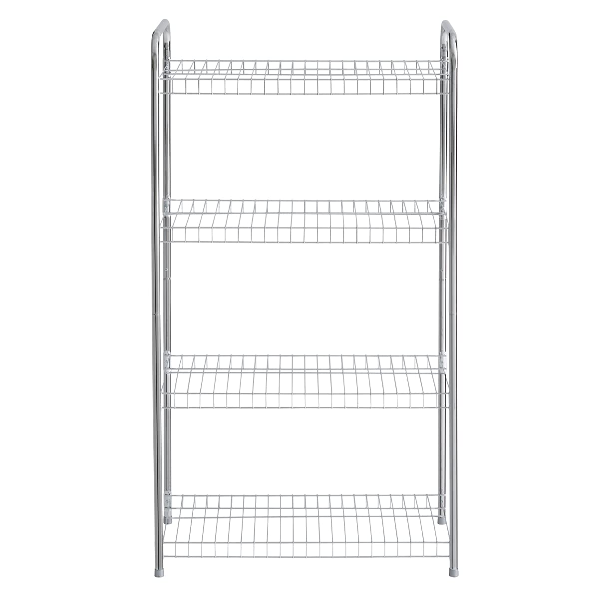 Rubbermaid 4-Tier Heavy Duty Wire Shelf, Satin Nickel, Easy Assemble with Hardware Included, for Food/Laundry/Closet Home Storage Use