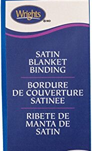 WRIGHTS 117794672 Single Fold Satin Blanket Binding, 2" X4-3/4 yd, Snorkel Blue