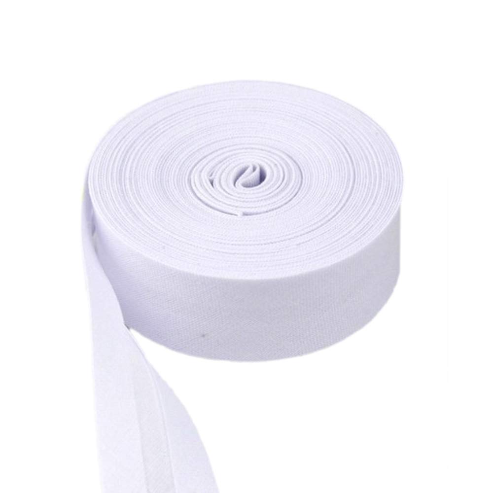 Mangocore Cotton Bias bindnig Tape,Size: 25mm, Width:1",2.5cm,30yds, DIY Garment Accessories wholesales (White)